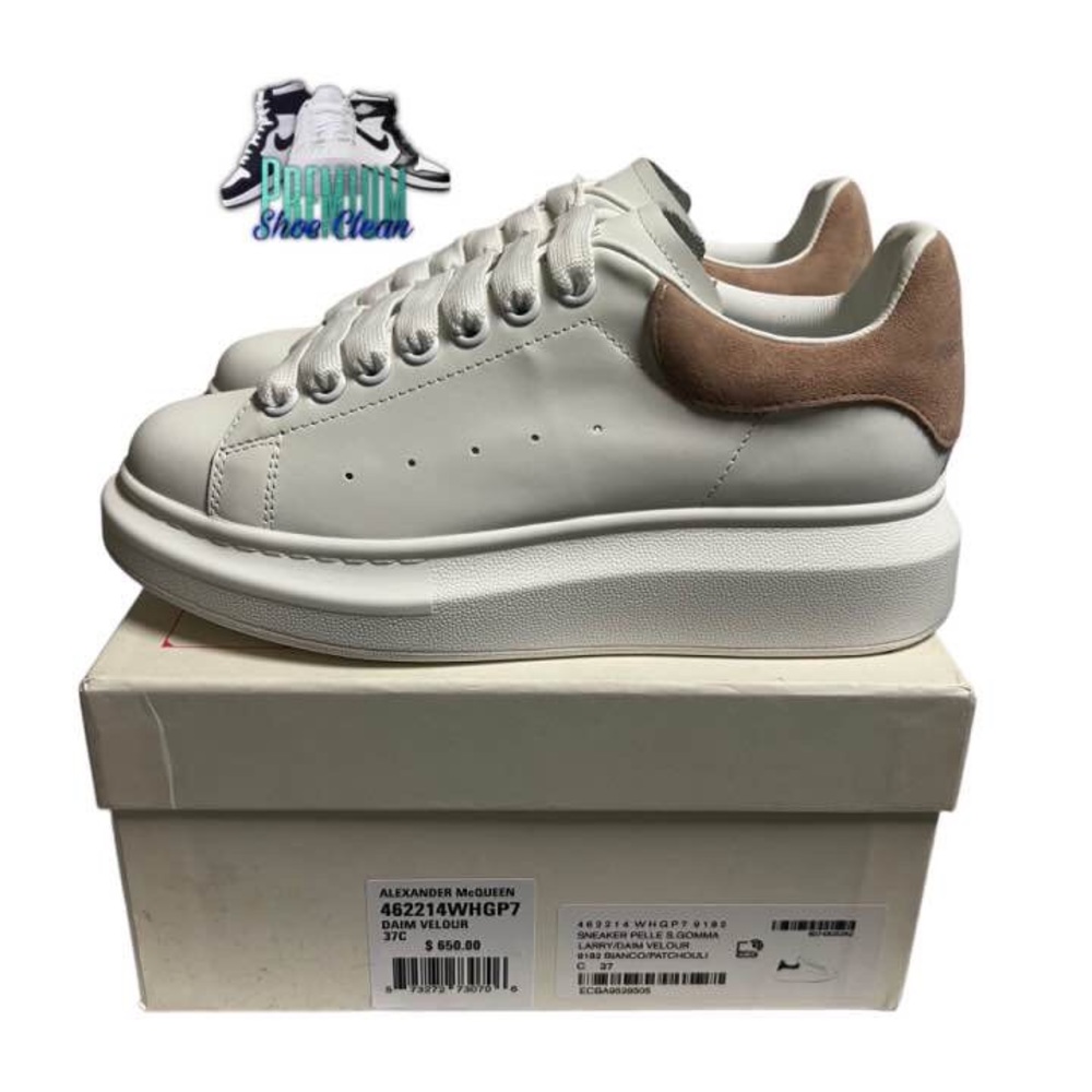Alexander McQueen Larry Low Top Platform Sneakers White Pink Nude - US 7 WMNS